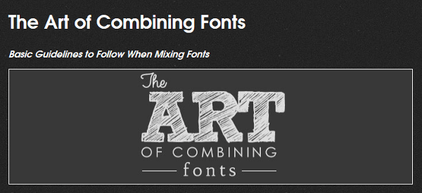 The Art of Combining Fonts infographic