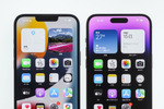 iPhone 13 Pro MaxとiPhone 14 Pro Maxを比較すると、ベゼルがわずかに細く