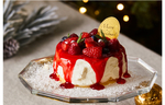 真っ赤なベリーソースが映えるパンケーキ他、クリスマス限定スペシャルメニューが「J.S. PANCAKE CAFE」に登場