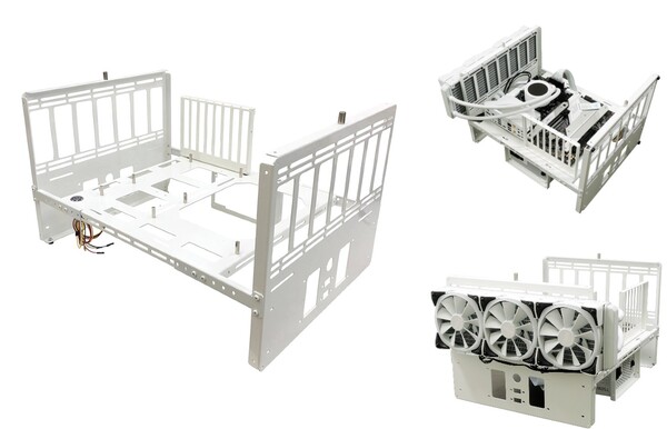 3wayオープンフレーム スタック式 ホワイトエディション PCケース