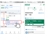 「駅すぱあと」アプリの経路検索から新幹線・特急列車のきっぷ購入が可能に