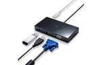 サンワサプライ、VGA映像出力ポートが付いたUSBハブ「USB-3TCV1BK」を発表