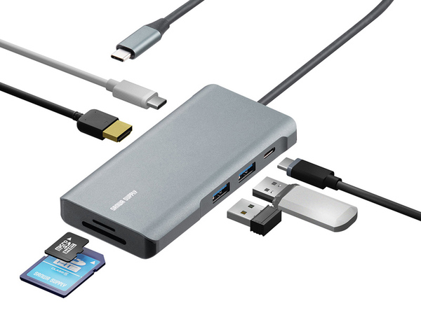 UHS-II対応のUSB Type-Cドッキングステーション、サンワサプライ