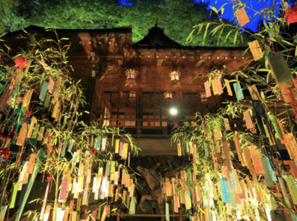 貴船神社 七夕笹飾りライトアップ