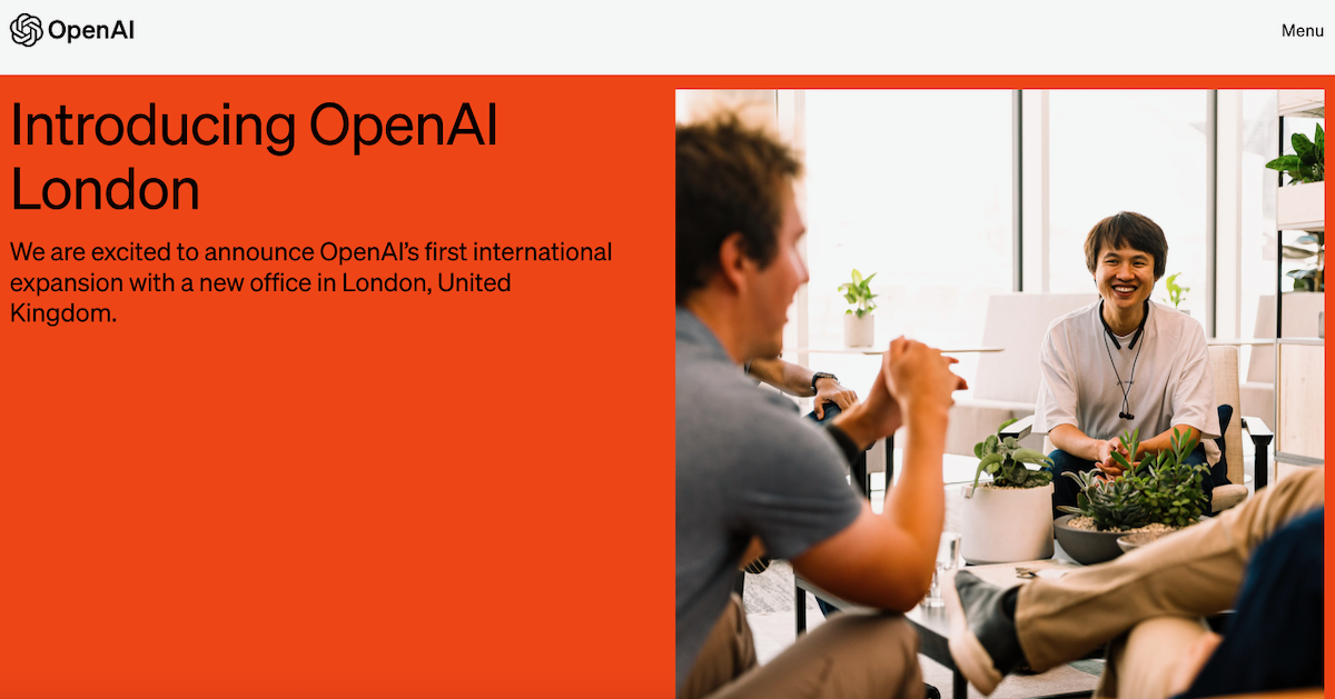 OpenAIのウェブサイト