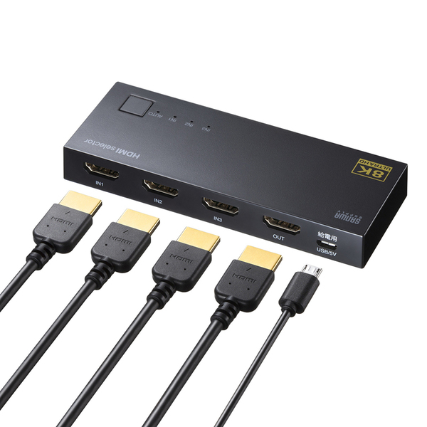 SANWA SUPPLY 【サンワサプライ】4K対応HDMIパソコン自動切替器(2:1) 4K対応 USB A接続 [△][SW] 