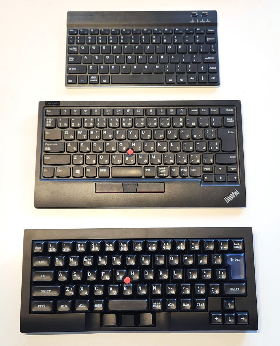 Shura、ThinkPad TrackPoint Keyboard、Anker Rechargeable Wireless Keyboard