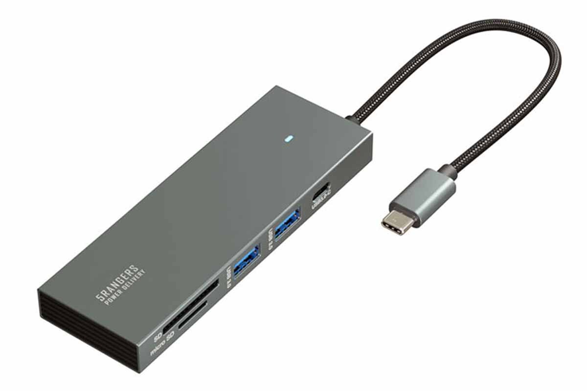 ASCII.jp：HDMI映像出力やSDカードスロットも搭載 USB Type-Cマルチアダプター「5RANGERS POWER DELIVERY SD -CMULTI03-B」