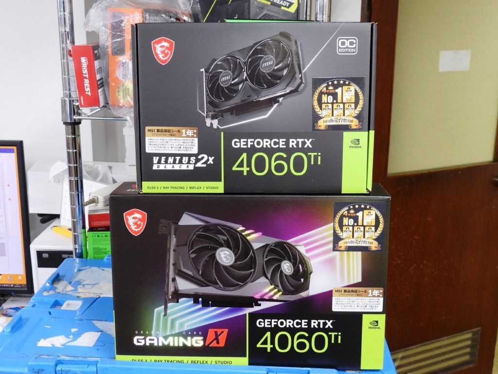MSIからGeForce RTX 4060 Ti GDDR6 16GBが2製品登場