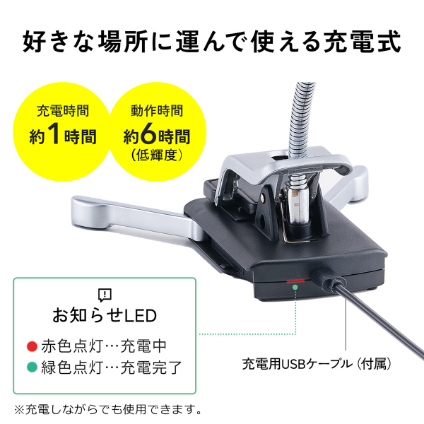 サンワサプライ 充電式スタンドルーペ