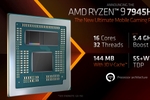 AMD、3D V-Cache搭載「Ryzen 9 7945HX3D」を発表！従来品に比べ平均15％のゲーミング性能向上を謳う