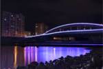 豊平川を活用した新しい文化 川見、幌平橋をライトアップ