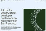 OpenAI、初の開発者会議を11月6日に開催 オンライン配信もあり
