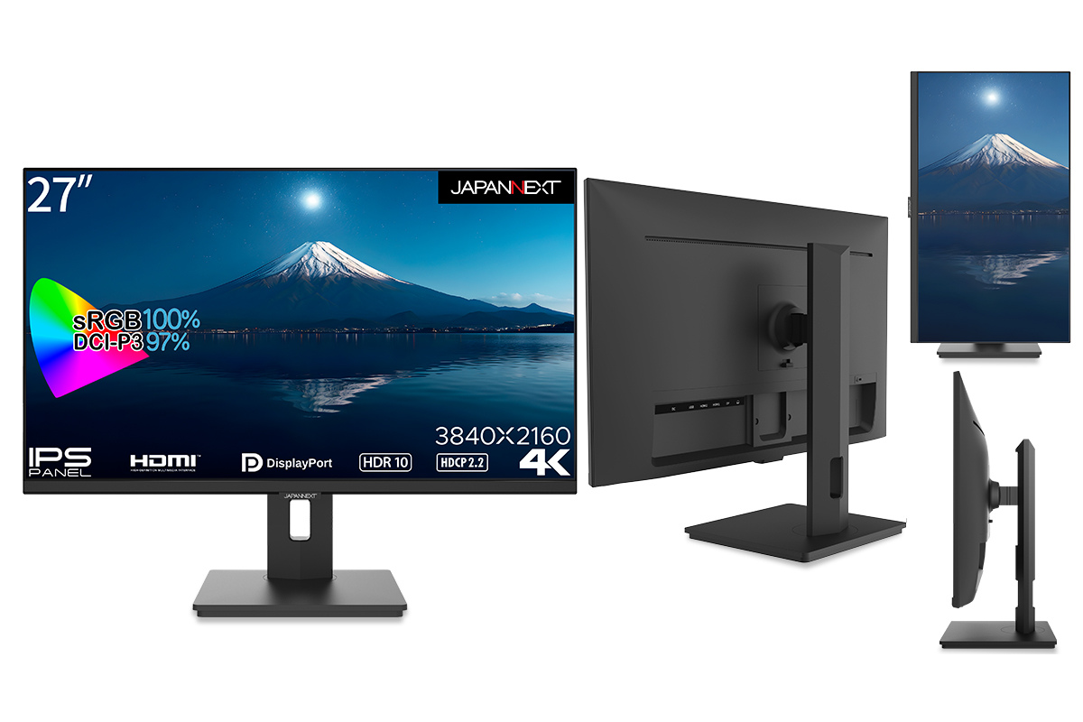 ASCII.jp：JAPANNEXT、27型4K解像度対応の液晶ディスプレー「JN