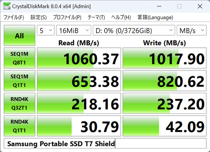 約1.8倍速くなったSamsungの外付けSSD