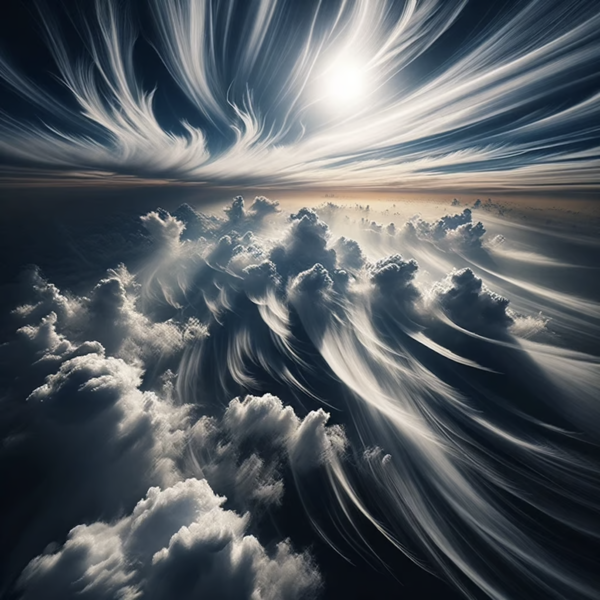 理科のレポート用に生成した巻雲の画像