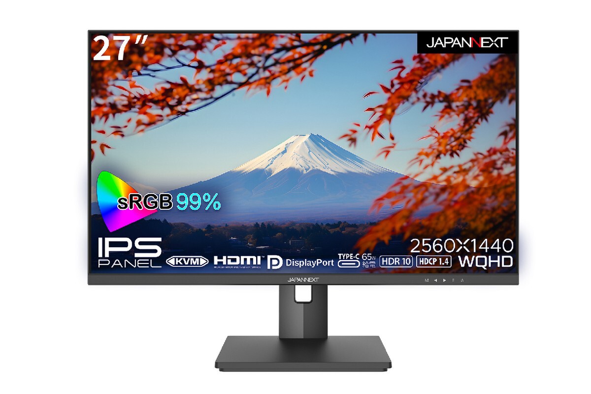 ASCII.jp：65WのUSB給電に対応する27型WQHDディスプレー「JN