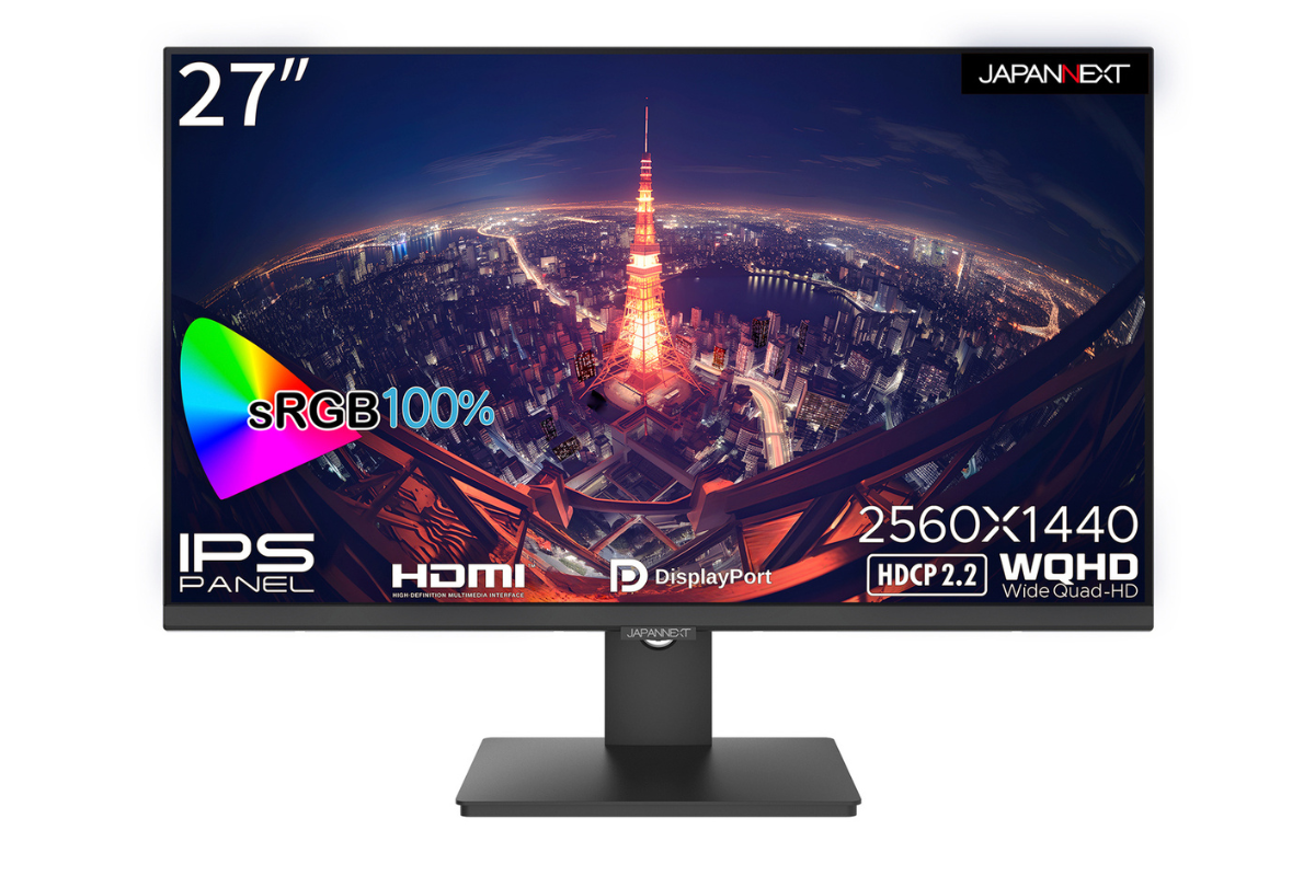 Japannext、27型wqhd解像度でipsパネル搭載のディスプレー「jn-ips272wqhdr」