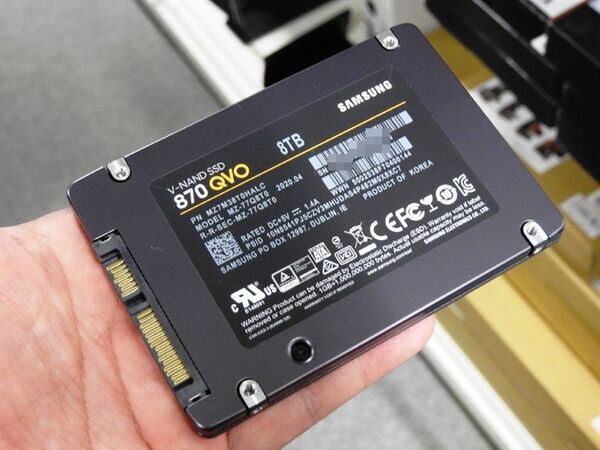 【価格調査】Samsung製8TBが過去最安の5万6800円など、SSDに特価・下落が多数