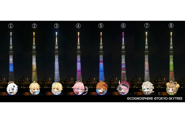 スカイツリーが「原神」人気キャラクターのカラーに染まる - 夜景LOVE