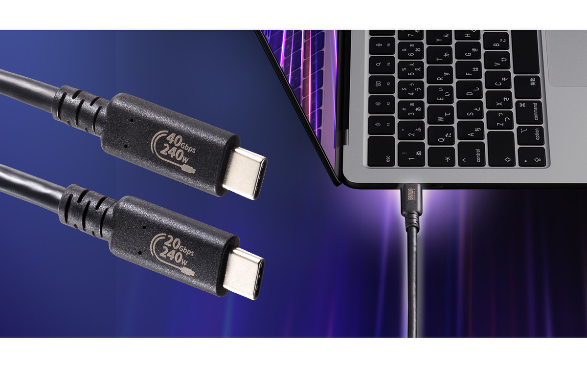 サンワサプライ USB20Gbps Type-C ケーブル 1m KU-20GCCPE10 - ケーブル