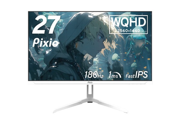Pixio、ホワイトカラーの27型WQHD/180Hzディスプレー - 週刊アスキー