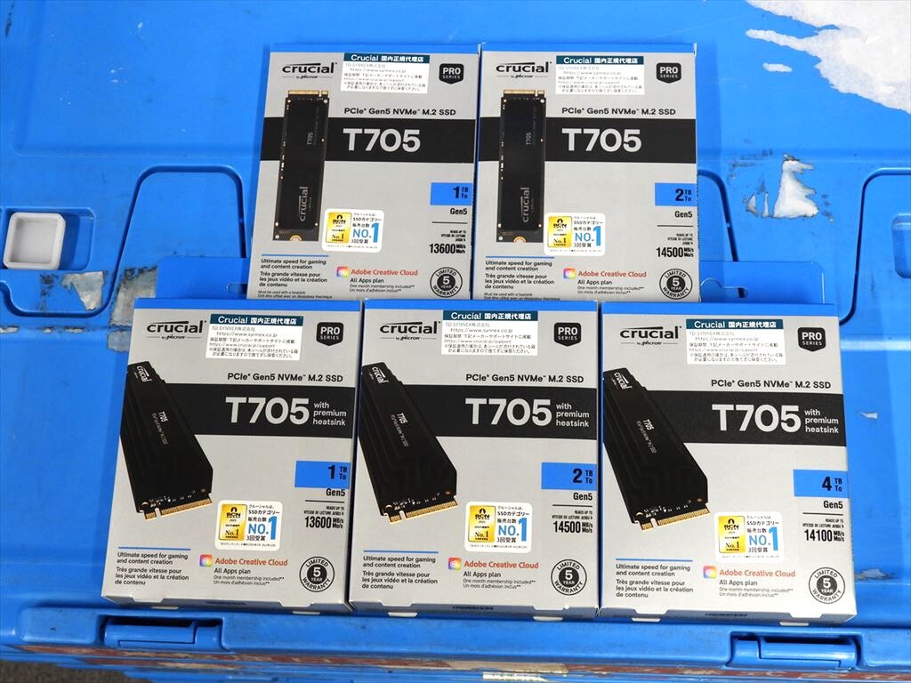 NVMe M.2 SSD最速クラスの読込1万4500MB/s！Crucial「T705」が発売