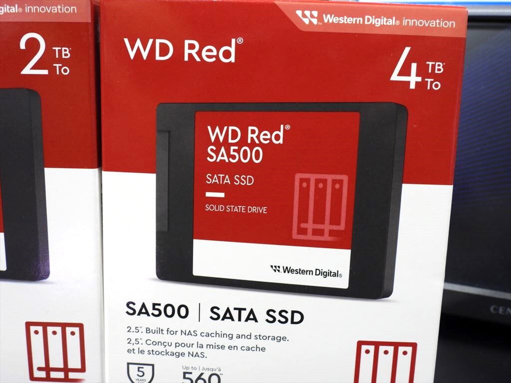 NAS向けの2.5インチSSD「WD Red SA500」に2TBと4TBが追加