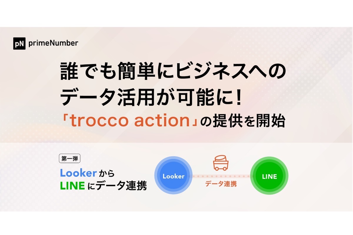 Ascii.jp：primenumber、“ビジネス活用”特化のデータ連携「trocco Action」提供開始