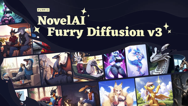 NovelAI Diffusion Furry V3の告知画像