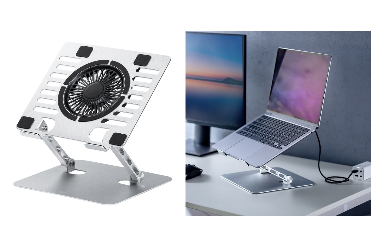 ASCII.jp：サンワダイレクト、角度と高さを無段階調節できるスタンド