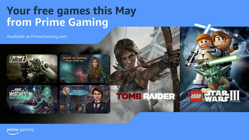 Prime Gaming2024年5月の無料作品の告知画像