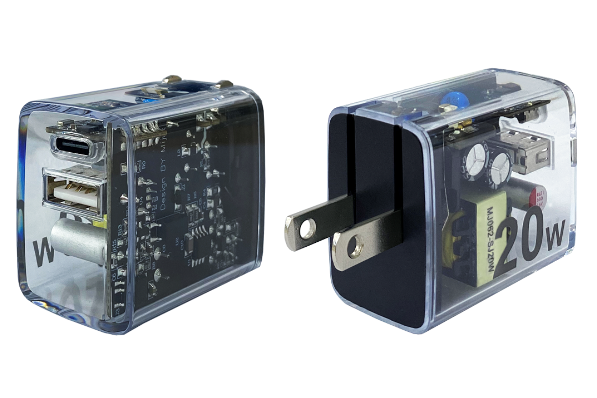 ASCII.jp：ゲオ限定スケルトンデザインのAC充電器＆通信・充電用ケーブル