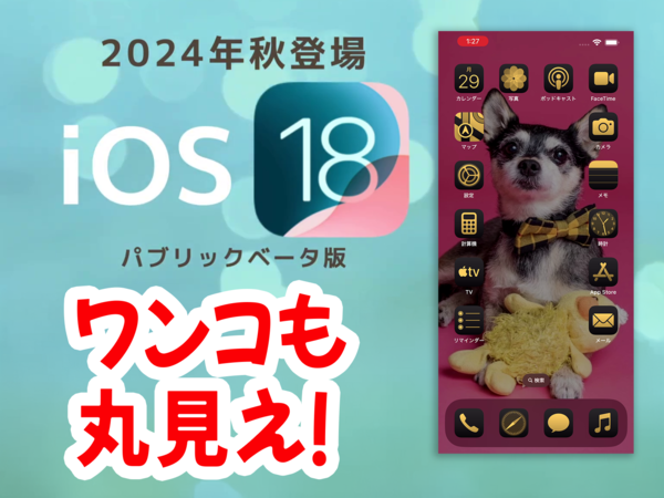 【iOS 18ベータ版】アイコン自由配置
