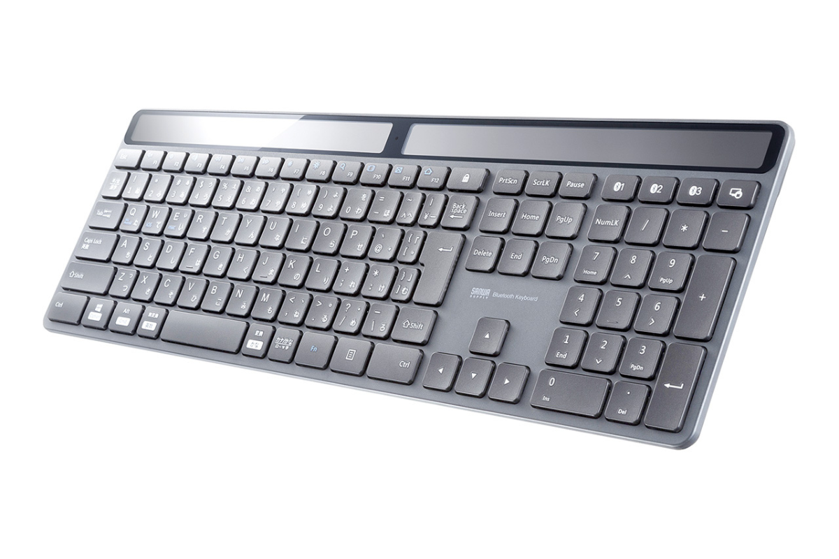 ASCII.jp：室内光で充電できるBluetoothキーボード サンワダイレクトから