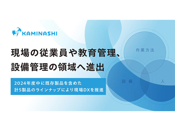 「カミナシ」新製品リリースで現場DXを強力推進、教育管理や設備保全にも対応