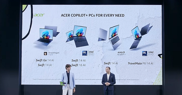 Acerが「Core Ultra シリーズ2」搭載「Copilot+PC」を3機種発表