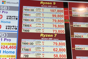 Ryzen 9 7900X3DとRyzen 7 7800X3Dの価格が同じに　どうしてこうなった？