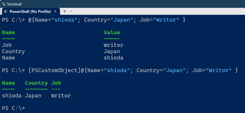 PSCustomObject