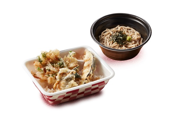 牡蠣小天丼とそば１人前セット