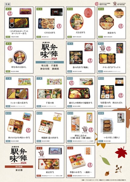 「駅弁味の陣」販売駅弁一覧