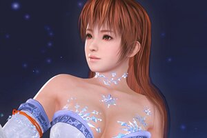 扇ぐと雪の結晶が舞う！『DOAXVV』に雪女風ハロウィンコーデが新登場