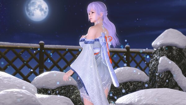 扇ぐと雪の結晶が舞う！『DOAXVV』に雪女風ハロウィンコーデが新登場