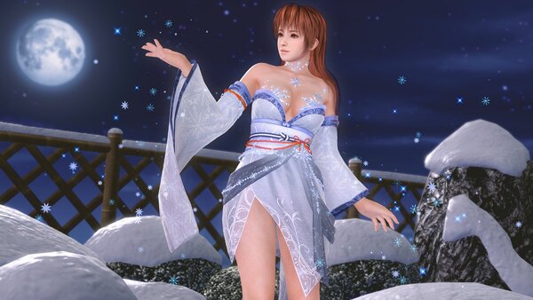 扇ぐと雪の結晶が舞う！『DOAXVV』に雪女風ハロウィンコーデが新登場