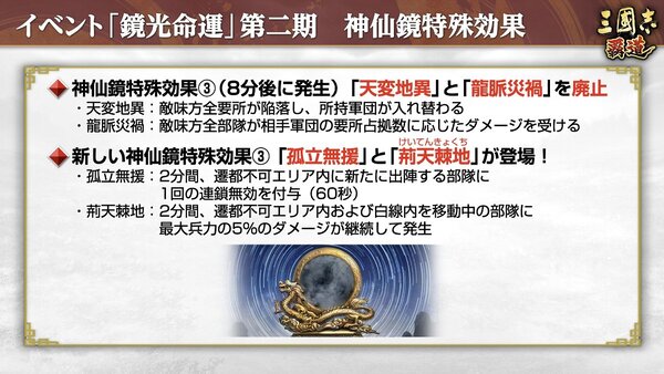 長期イベント「鏡光命運」第二期開幕！『三國志 覇道』にて10月アップデートを実施