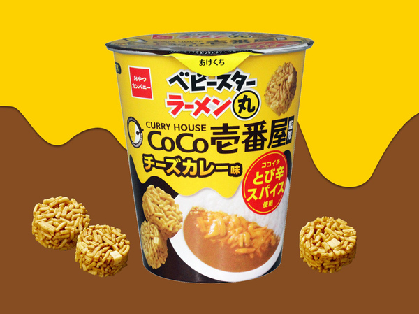 「ベビースターラーメン丸（CoCo壱番屋監修 チーズカレー味）」