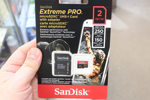 超高速な2TBのmicroSDは約4万円！ SanDisk「Extreme PRO」の2TBモデル