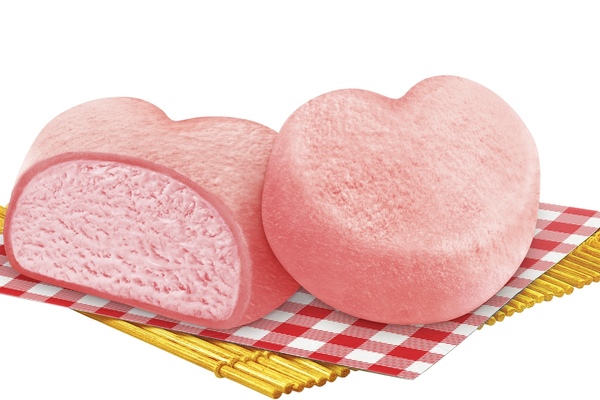 ピンクのいちご味「雪見だいふく」は冬限定 ハートのかたちがかわいい