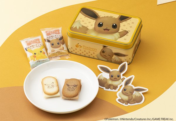 「ポケモン東京ばな奈　はみ出しチョコのクッキーサンド　スペシャル缶（イーブイ）」