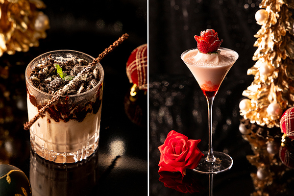 ミニチュアカクテル選べるクリスマスセット ヒルトン東京、ケーキをイメージしたクリスマスカクテル3種を販売へ